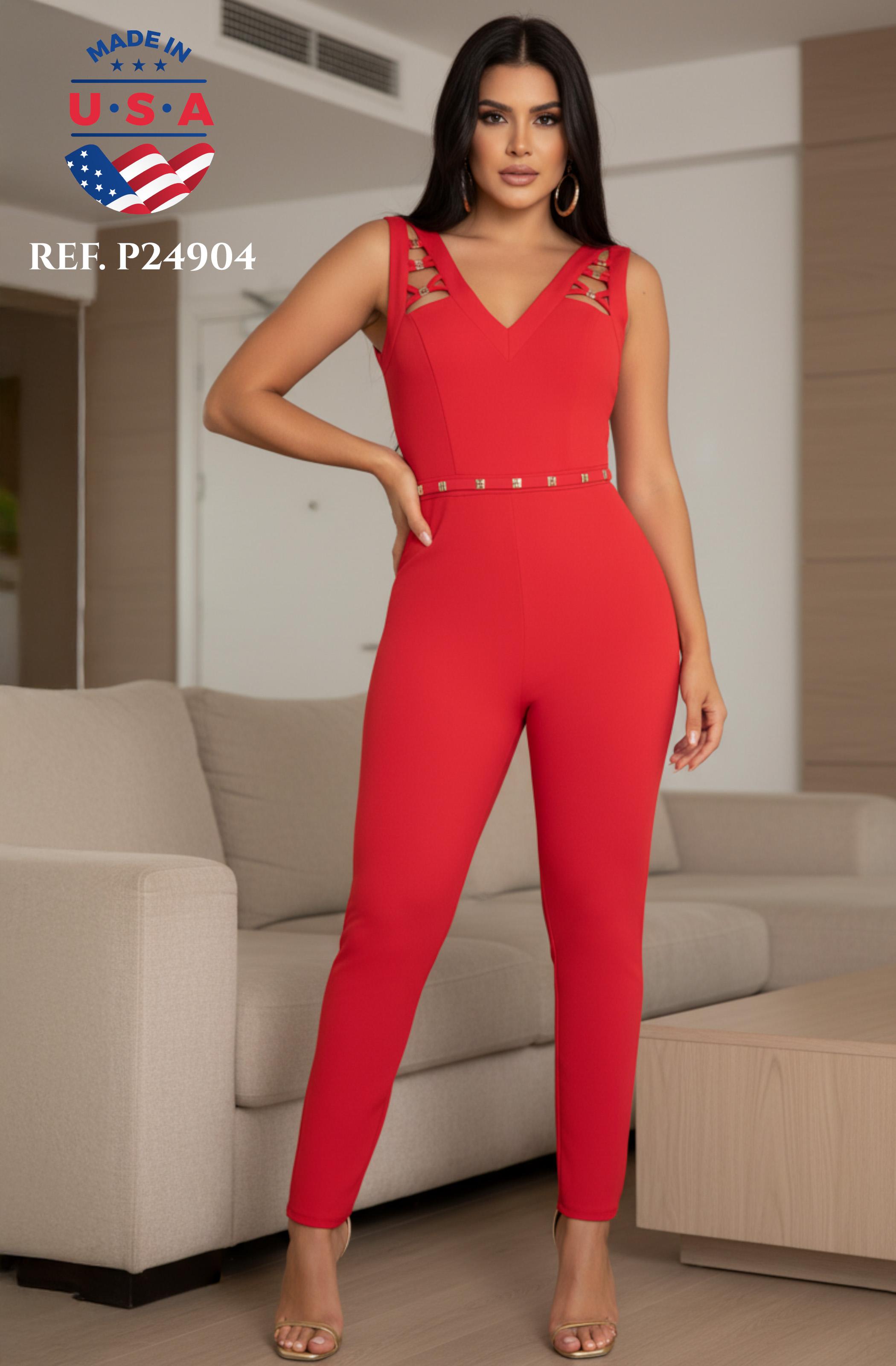 Enterizo sin  Mangas con tiras decoradas, estilo americano